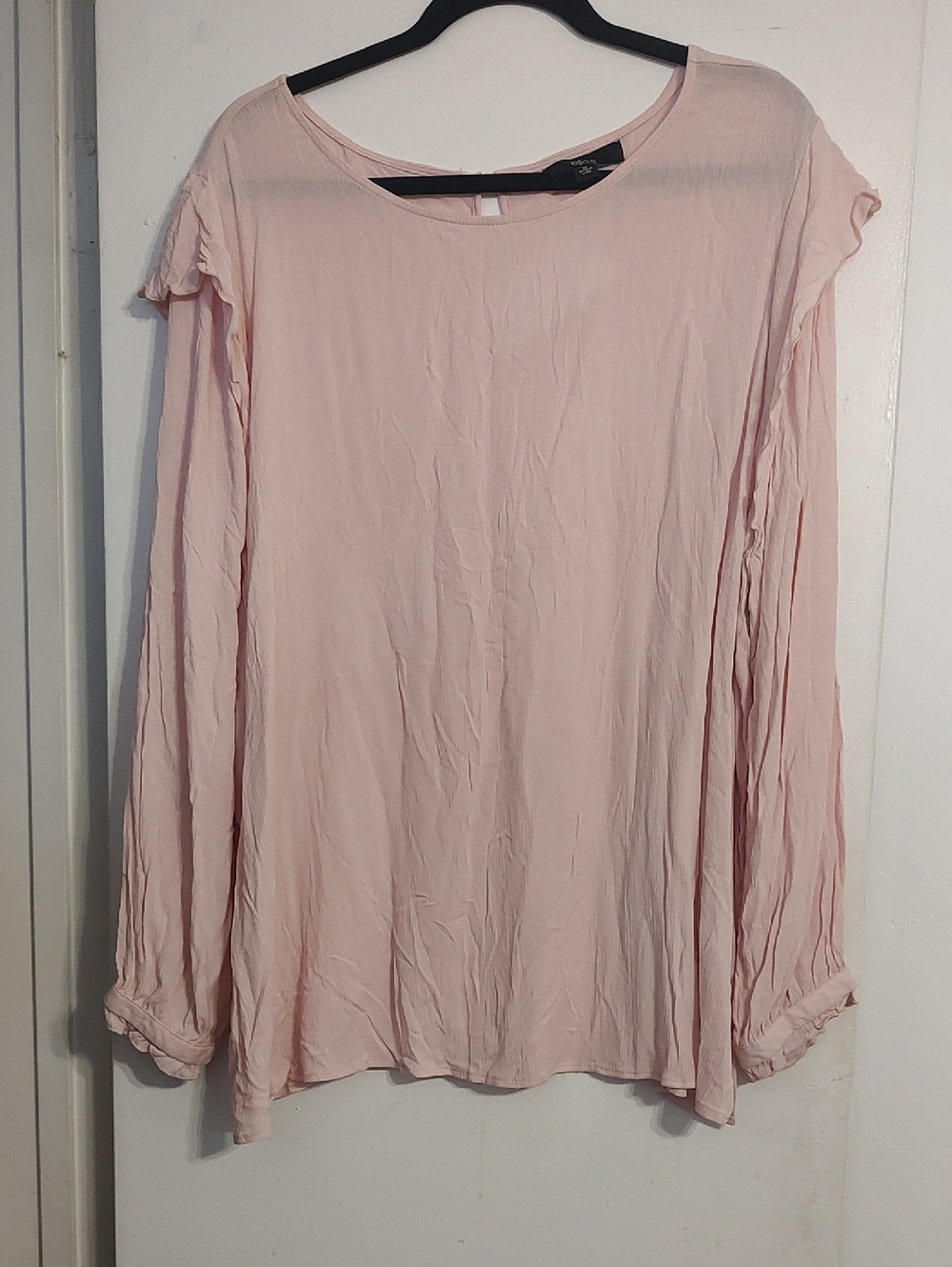 Ellos Long Sleeve Pink Blouse